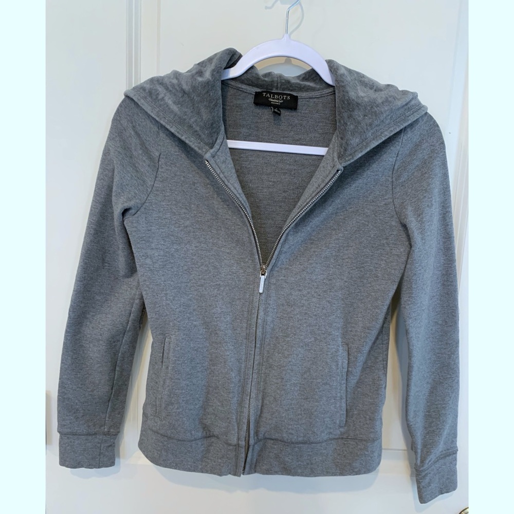 Talbots Zipper Front Sweatshirt Hoodie, XSP